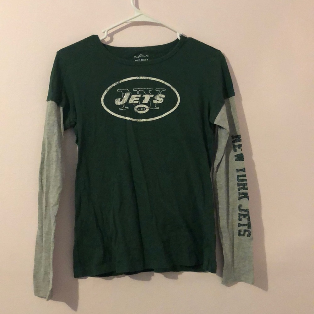 Girls Gray and Green Sparkly Long Sleeve